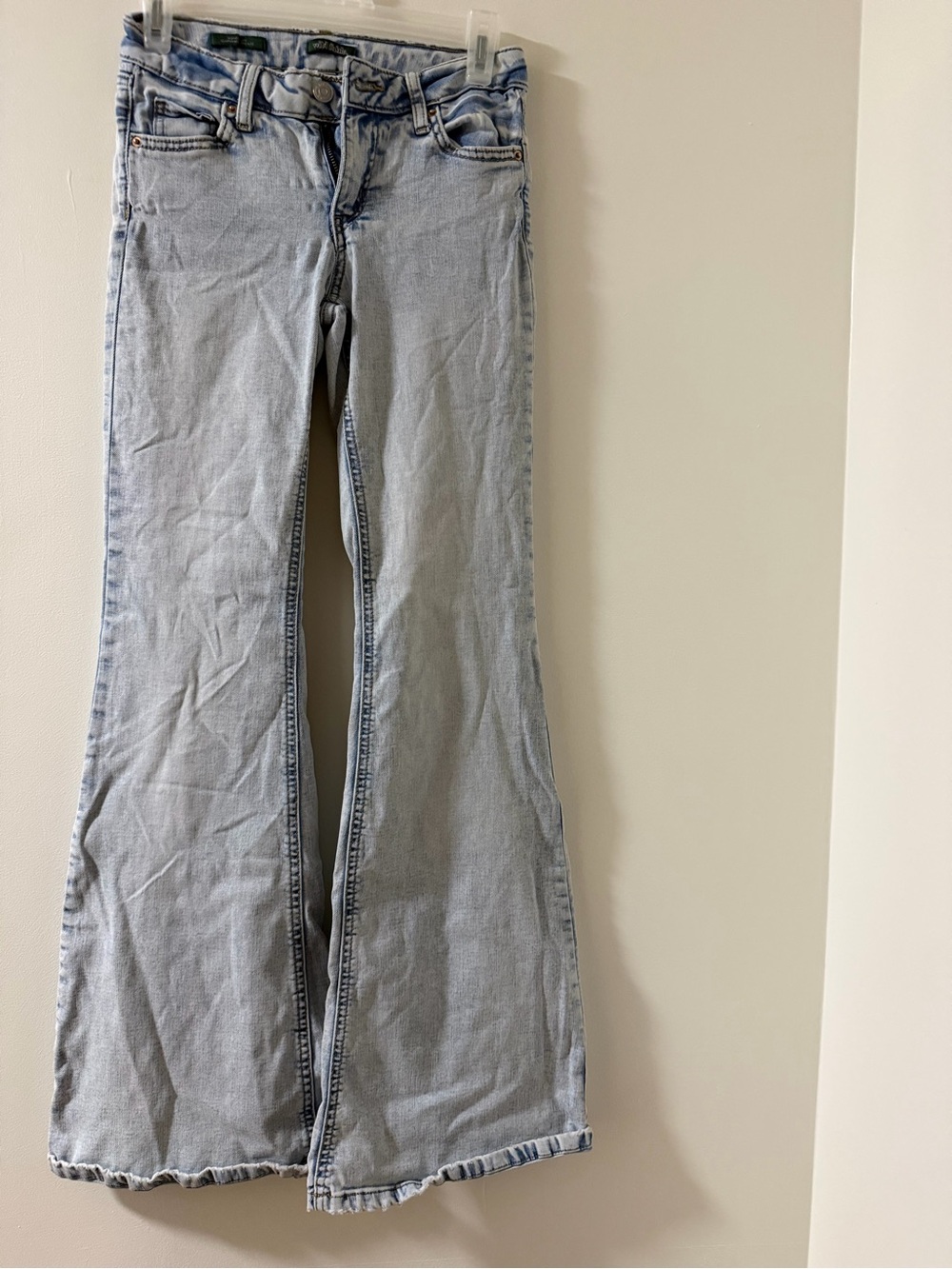 Wild Fable Flare Jeans Women Size 0 Light Blue Excellent High Rise Retro Wash